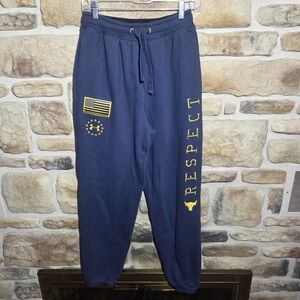 Under Armour Project Rock ColdGear Joggers Sweatpants Blue S Small Respect Flag